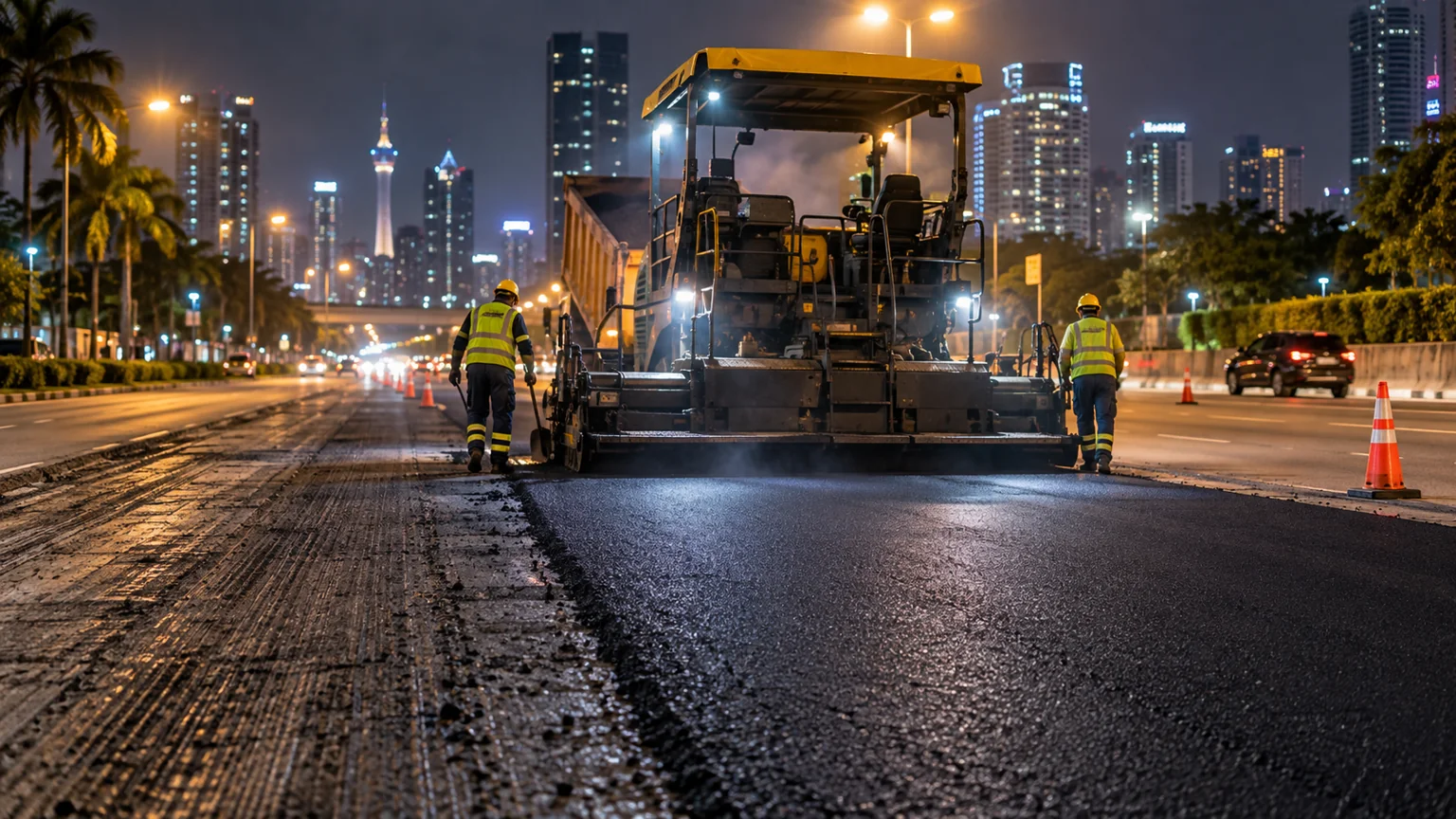 【2026年8月〜2027年2月】KLの主要道路59kmを順次「再舗装」— Jalan Ampang・Jalan Sultan Ismail・ミッドバレー周辺など8案件、工事は夜10時〜朝5時