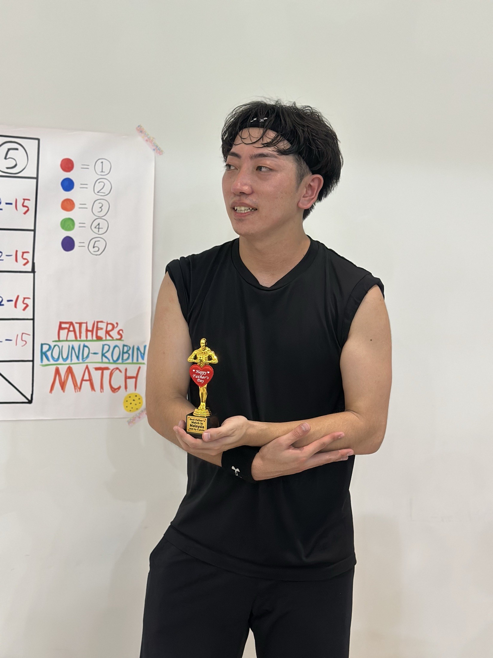 賞品を持つ参加者